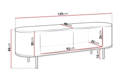 Tv-Benk & Mediabenk-Pantego Tv-Benk 139x40 cm Brun