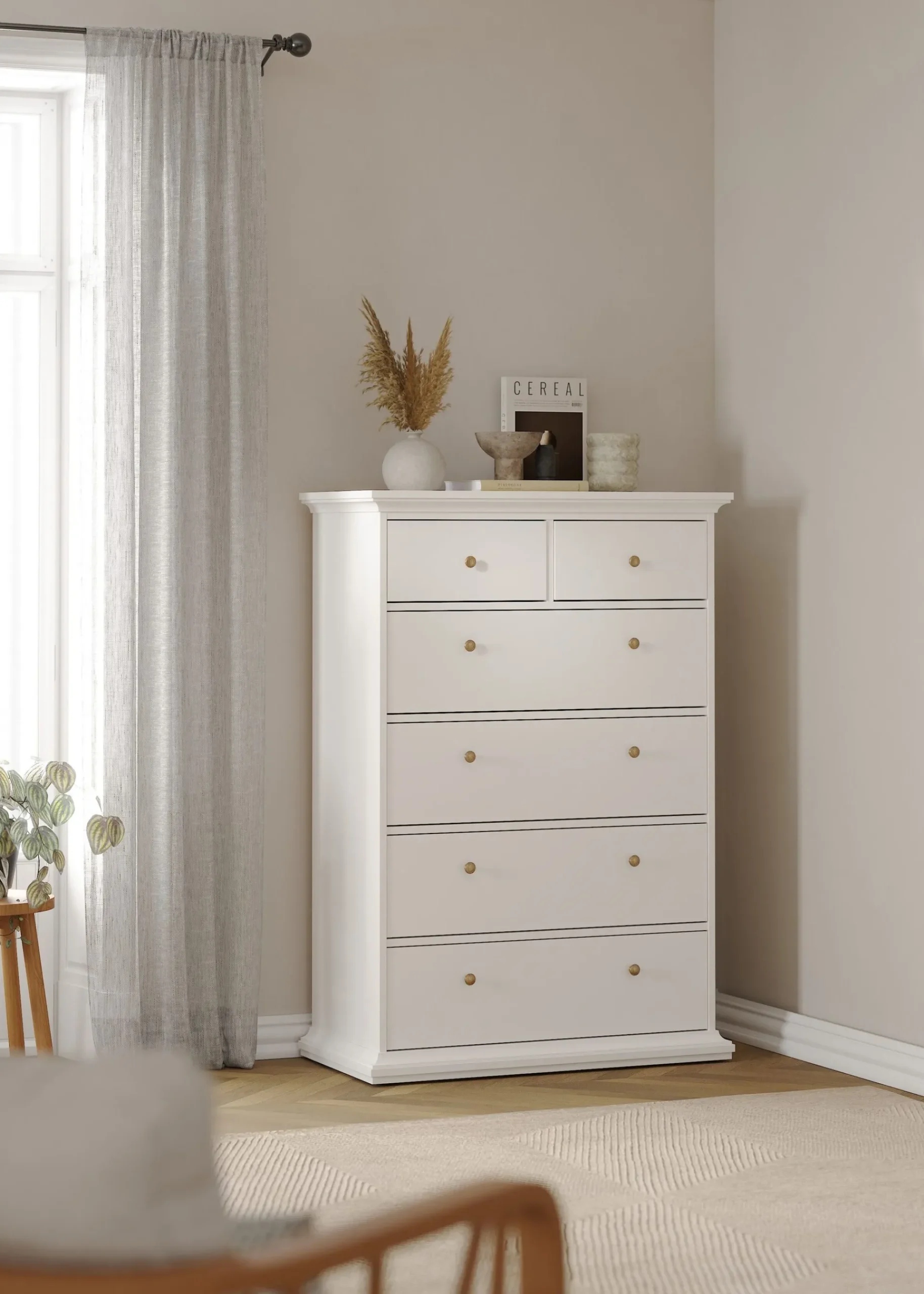 Tvilum Paris Kommode med 6 skuffer 96x48x140 cm