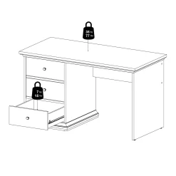 Tvilum Paris Skrivebord 130x62x74 cm