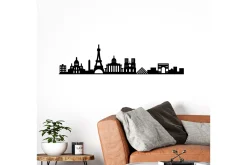 Skilt-Paris Skyline Veggdekor Svart