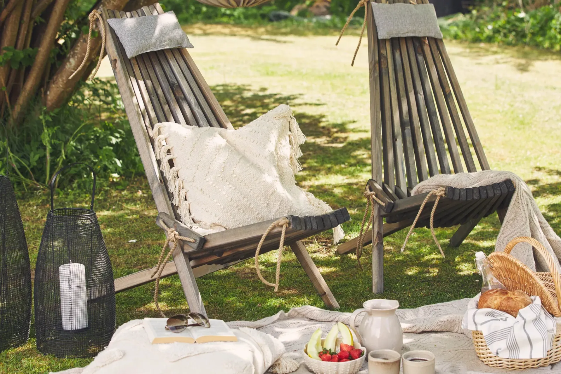 Comfort Garden Hengestoler|Loungestol Ute-Park Solstol 2 stk Grey