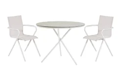 Venture Home Spisegrupper Hage-Parma Spisegruppe Rund Ø90cm + 2 Alina Spisestoler Svart