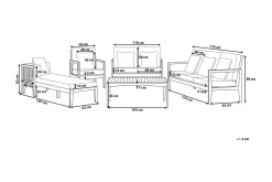 Veranda & Terrasse|Loungesett-Pataja Loungegruppe 197 cm Grey