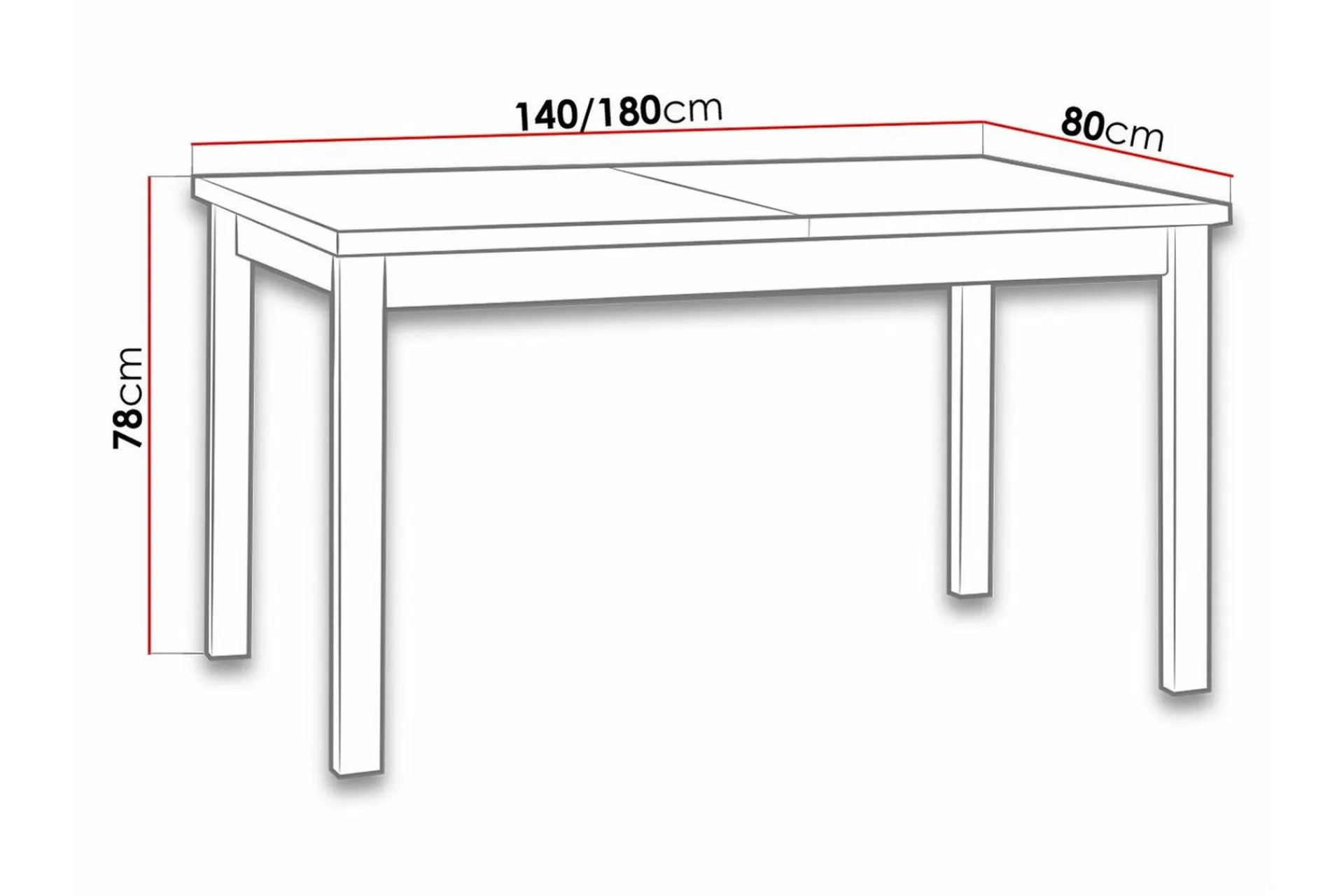 Spisebord & Kjøkkenbord-Patrickswell Matbord 80 cm Black Svart