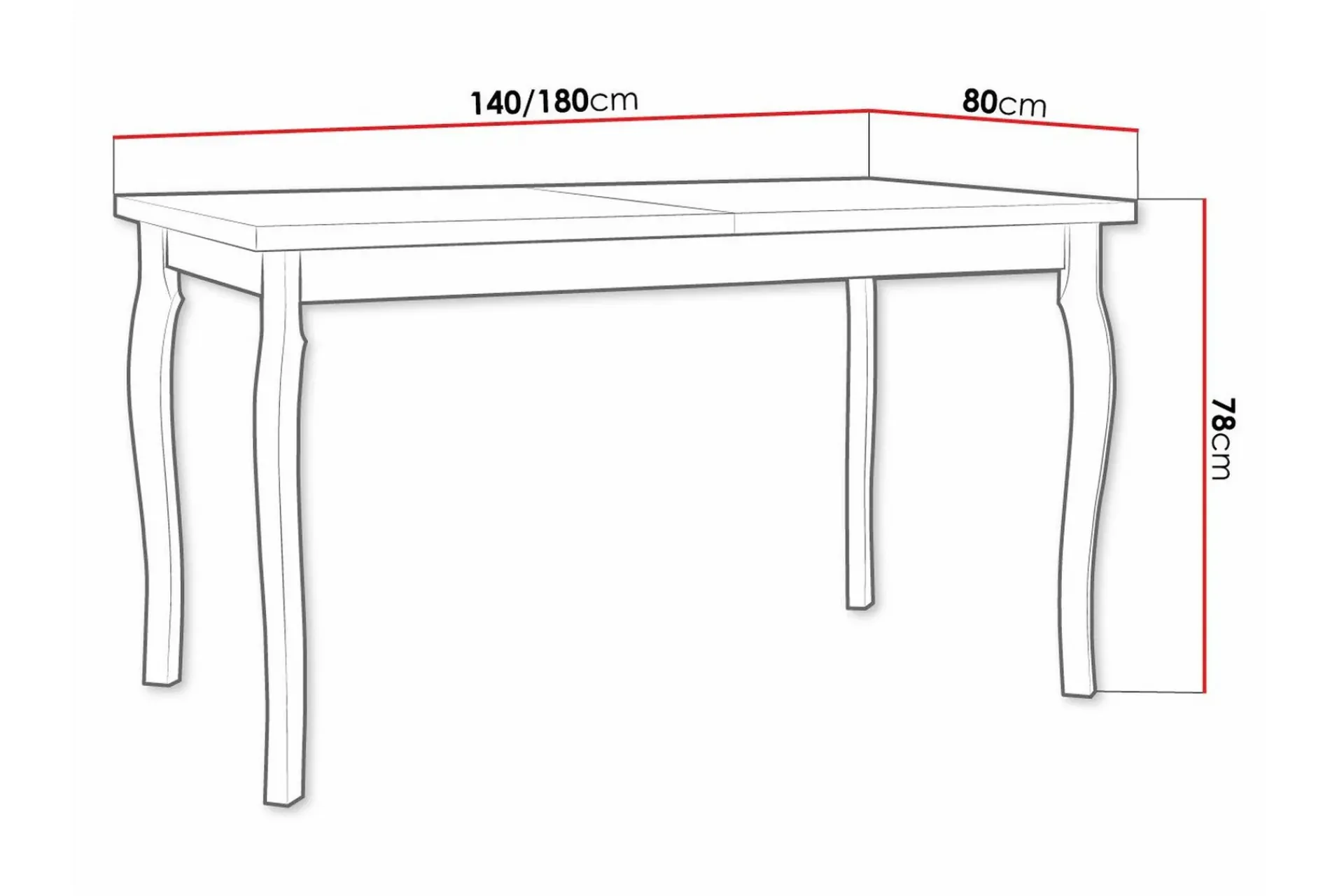 Spisebord & Kjøkkenbord-Patrickswell Spisebord 80 cm Hvit