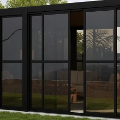 Lagringshus & Boder|Lysthus & Gazebo-PC skyvevegg til paviljong HOME4YOU Mirador-111 4 m Mørk grå