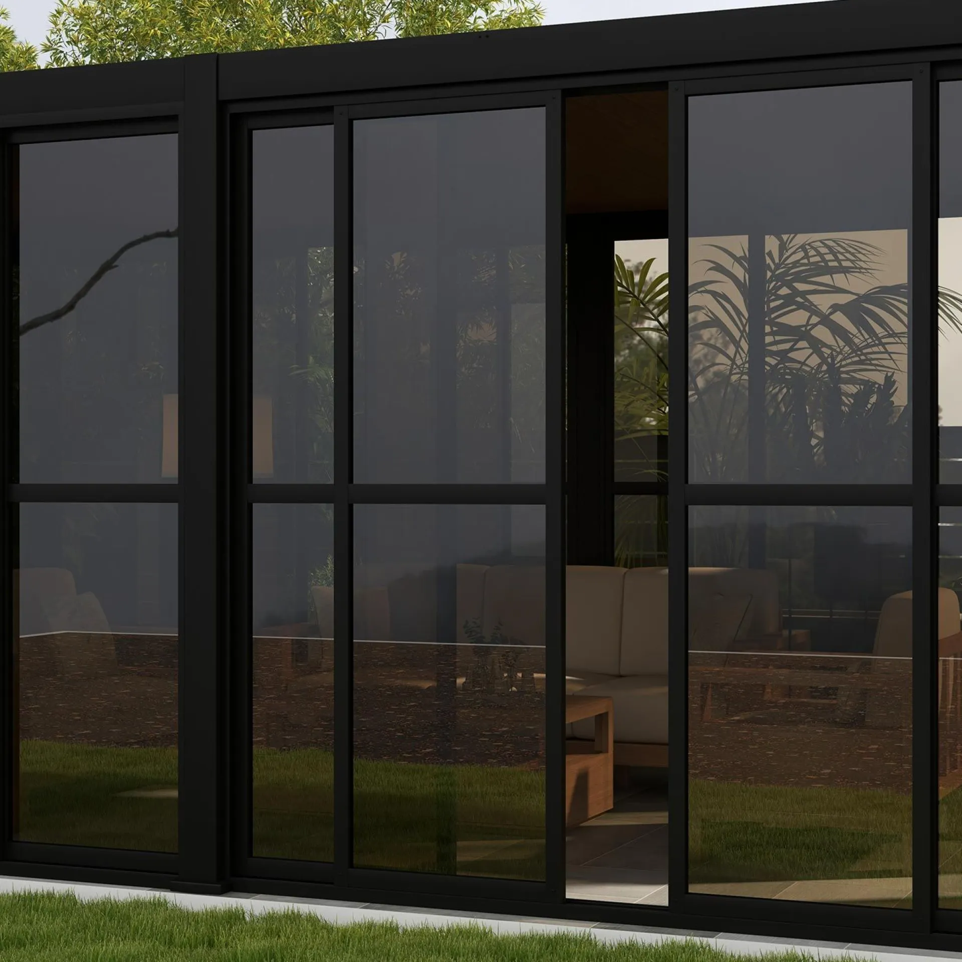 PC skyvevegg til paviljong HOME4YOU Mirador-111 3 m