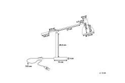 Bordlampe|Vinduslampe-Peckos bordlampe 15 cm Hvit