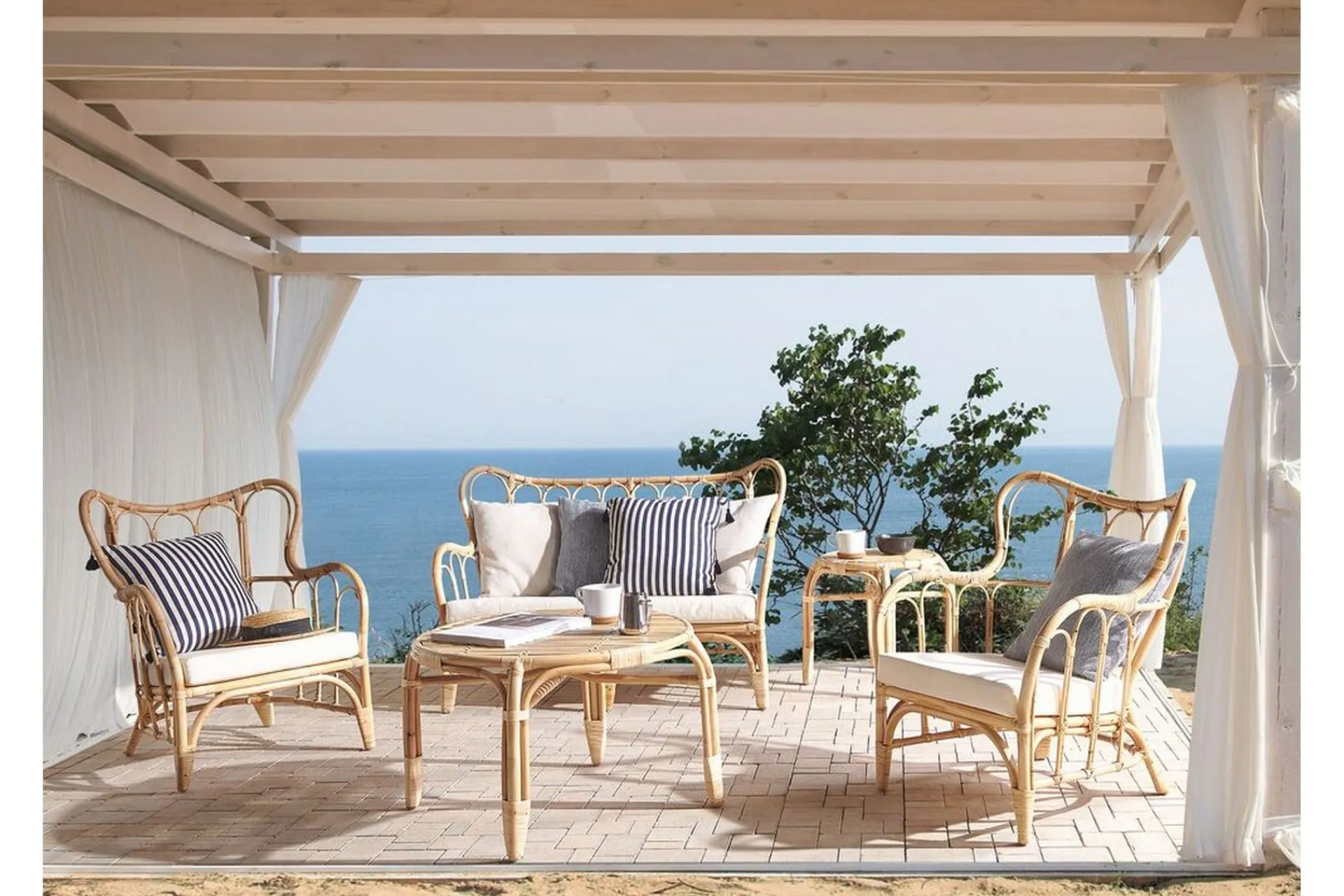 Veranda & Terrasse|Loungesett-Pedagne Lounge gruppe 4-seter Beige
