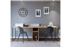 Pellafol Skrivebord 140 cm med Oppbevaringshyller