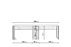 Pellafol Skrivebord 140 cm med Oppbevaringshyller