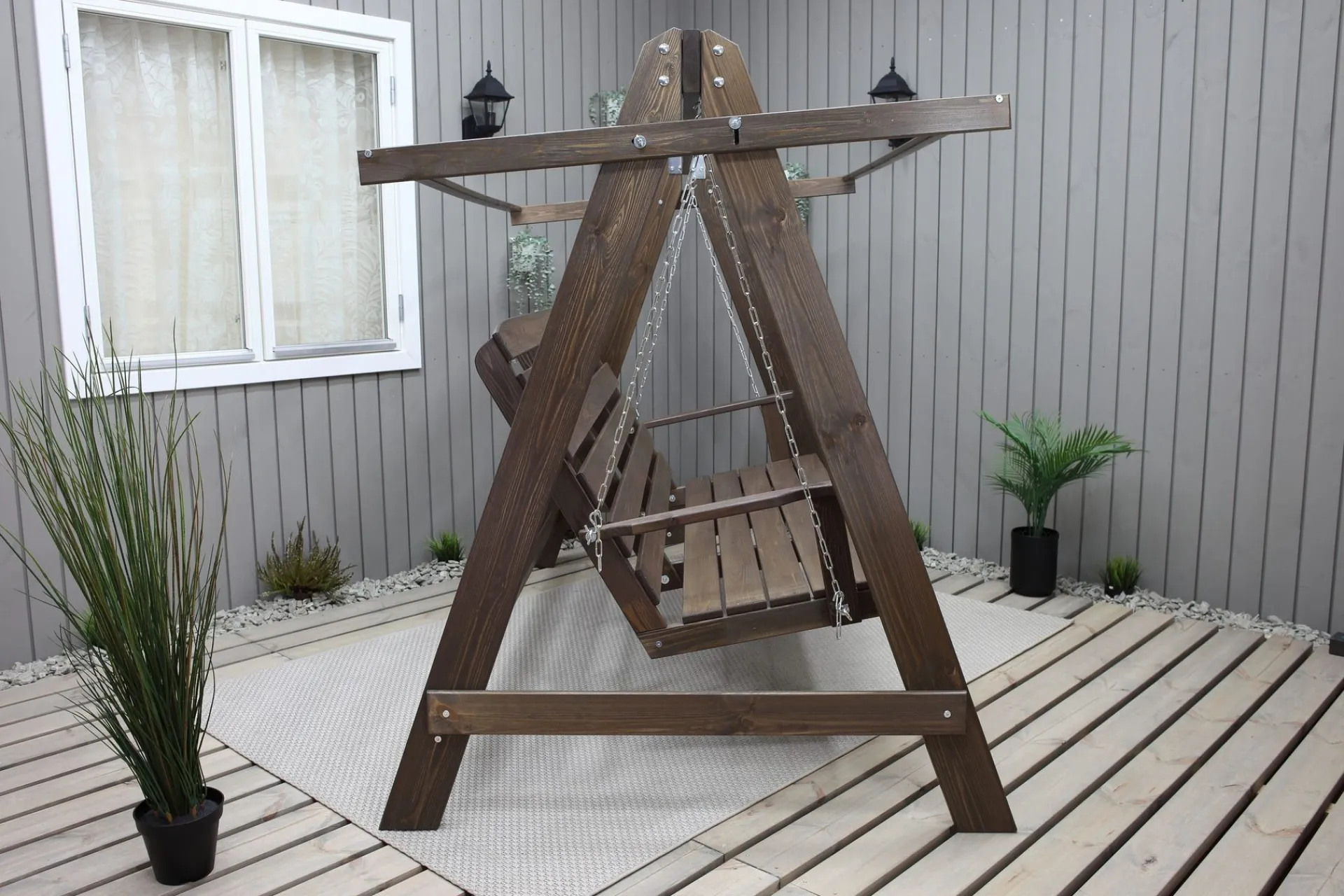 Hammocker-Pelle 3-seters Hammock uten tak Brun