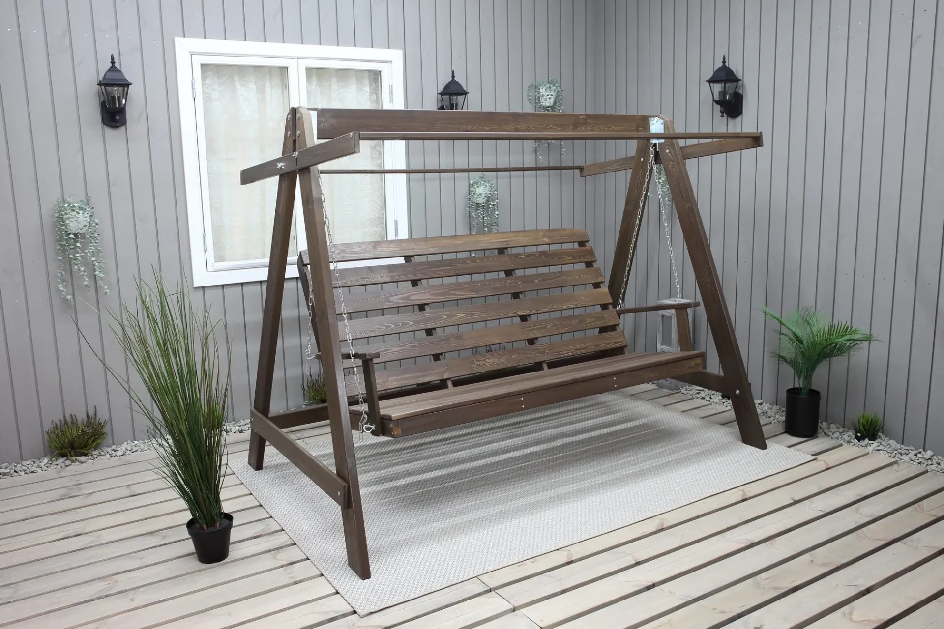 Hammocker-Pelle 3-seters Hammock uten tak Brun