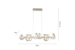 Kjøkkenlampe|Taklampe-Pendellampe Curls Messing Matt