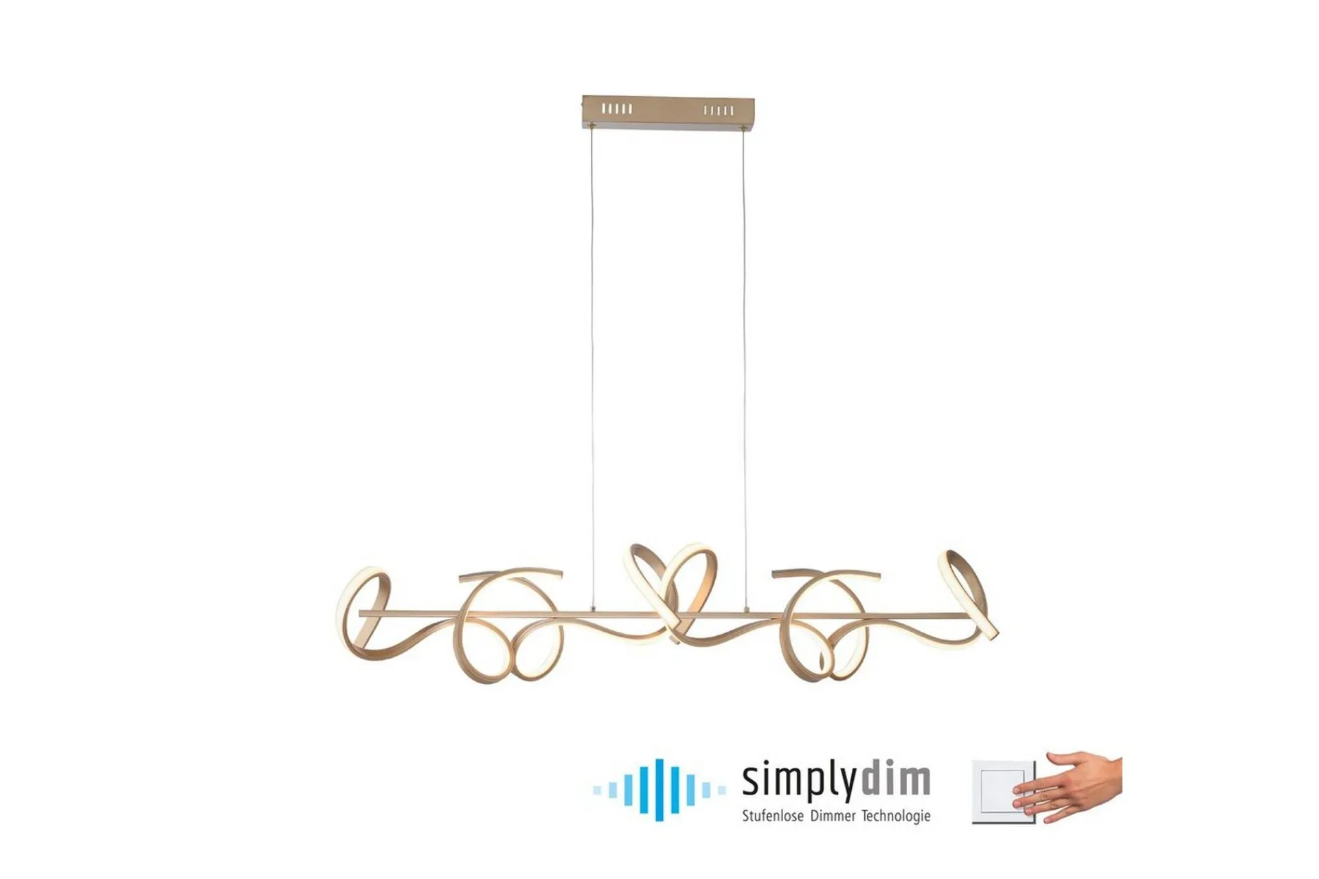 Kjøkkenlampe|Taklampe-Pendellampe Curls Messing Matt