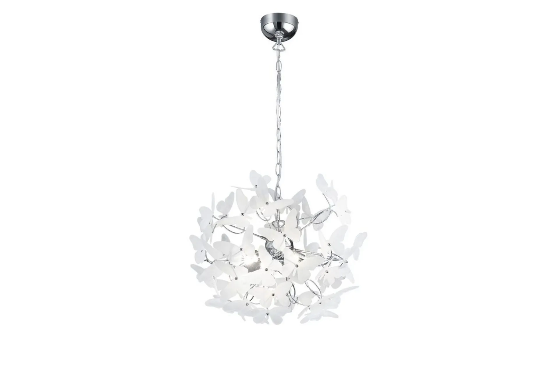 Trio Lighting Barnelampe-Pendel TRIO Butterfly Lyseblå,Lysegrønn,Hvit,Krom