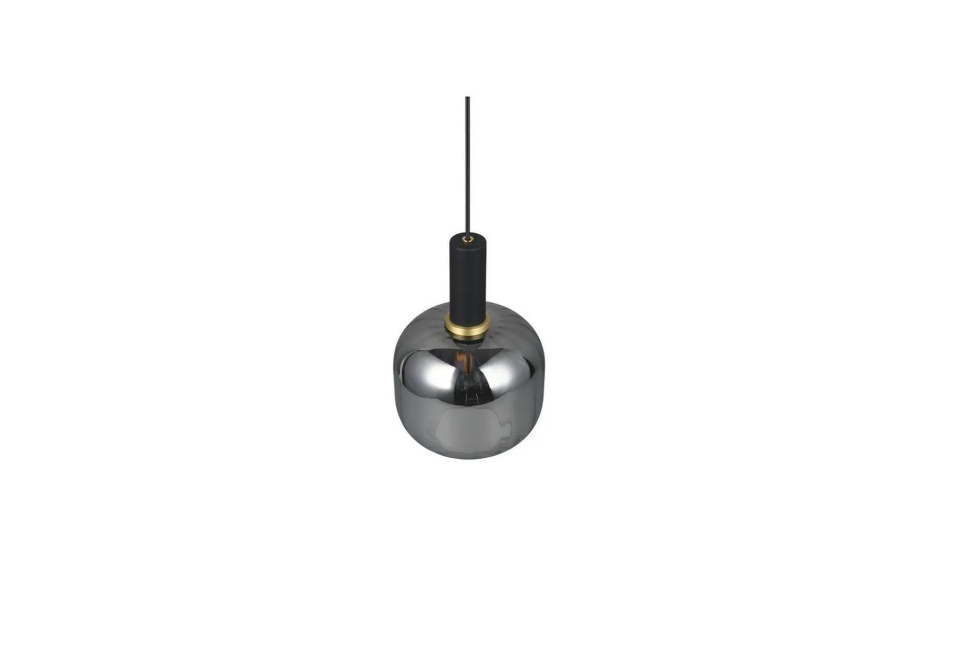 Trio Lighting Pendel TRIO Diva 1-del, Matt svart/krom