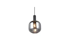 Trio Lighting Pendel TRIO Diva 1-del, Matt svart/krom