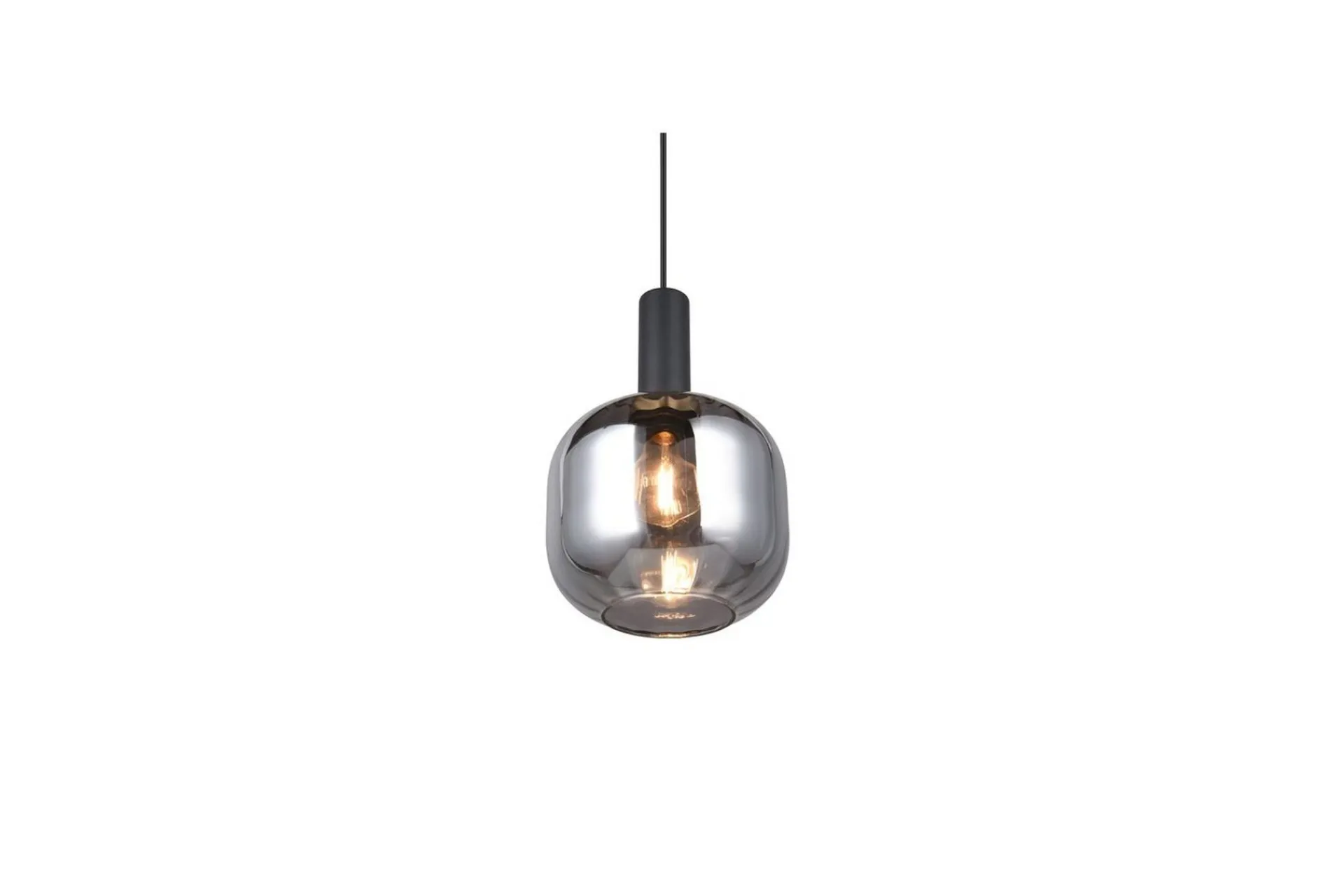 Trio Lighting Pendel TRIO Diva 1-del, Matt svart/krom
