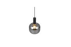 Trio Lighting Pendel TRIO Diva 1-del, Matt svart/krom