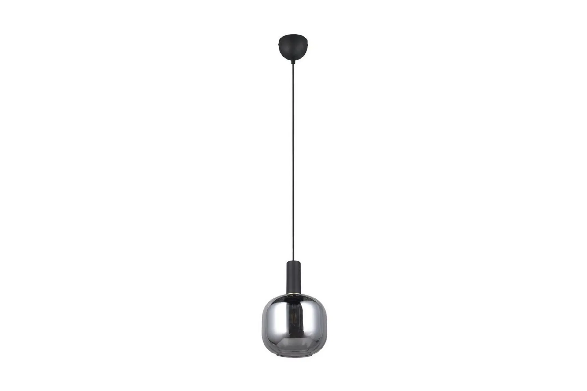 Trio Lighting Pendel TRIO Diva 1-del, Matt svart/krom