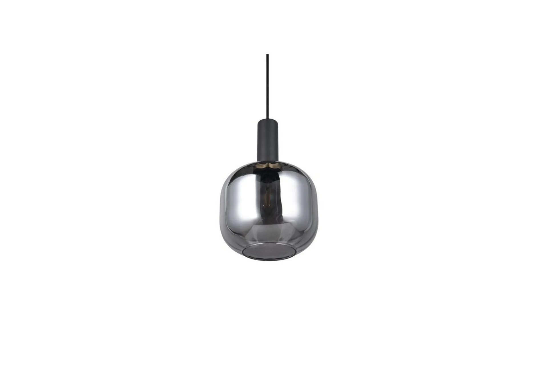Trio Lighting Pendel TRIO Diva 1-del, Matt svart/krom