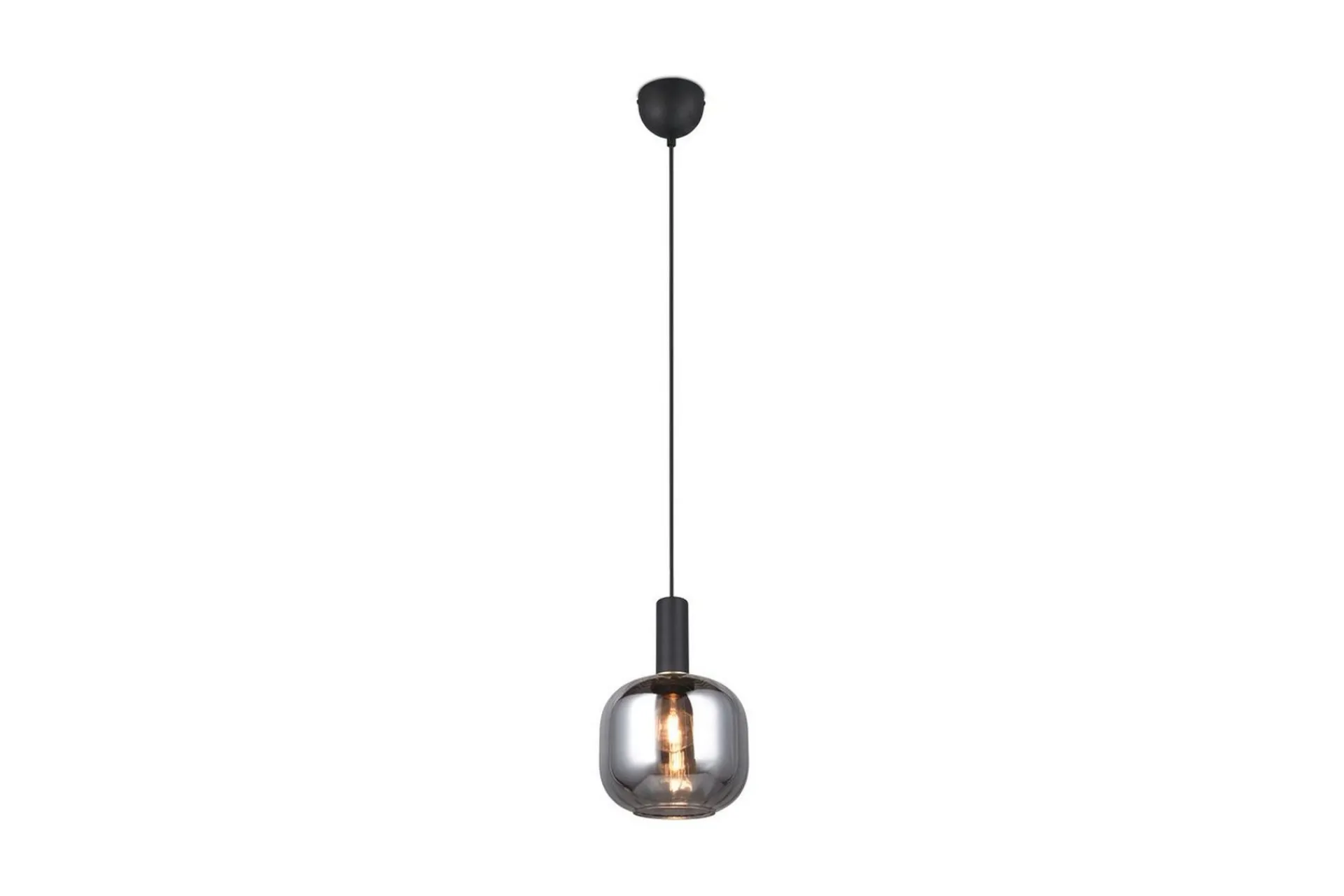 Trio Lighting Pendel TRIO Diva 1-del, Matt svart/krom