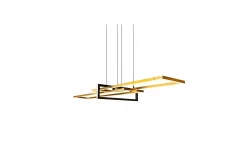 Trio Lighting Pendel TRIO Salinas Matt messing/matt svart
