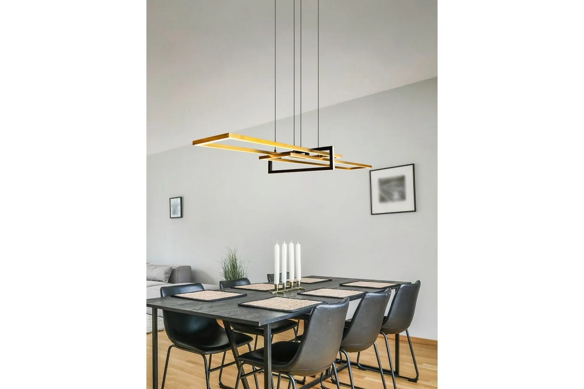 Trio Lighting Pendel TRIO Salinas Matt messing/matt svart