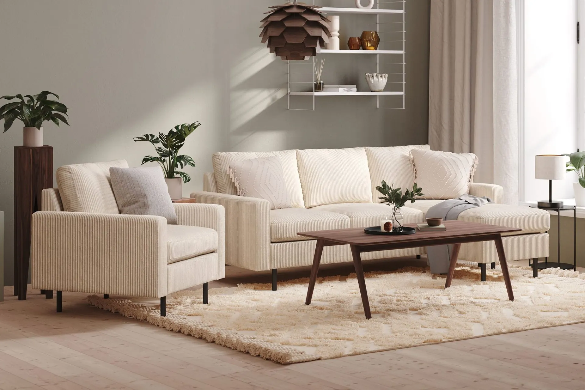 Scandinavian Choice Lenestoler|Kontorstol & Skrivebordsstol-Peppe Manchester Lenestol 76 cm bred Beige