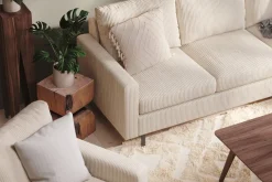 Scandinavian Choice 2 Seter Sofa|Sofa Med Sjeselong-Peppe 4-seters Høyrevendt L-formet Sjeselongsofa i Manchester Beige