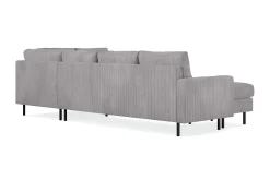 Scandinavian Choice U-Sofa-Peppe 4-seters Høyrevendt U-formet Sofa med Divan og Sjeselong i Manchester Mørkegrå