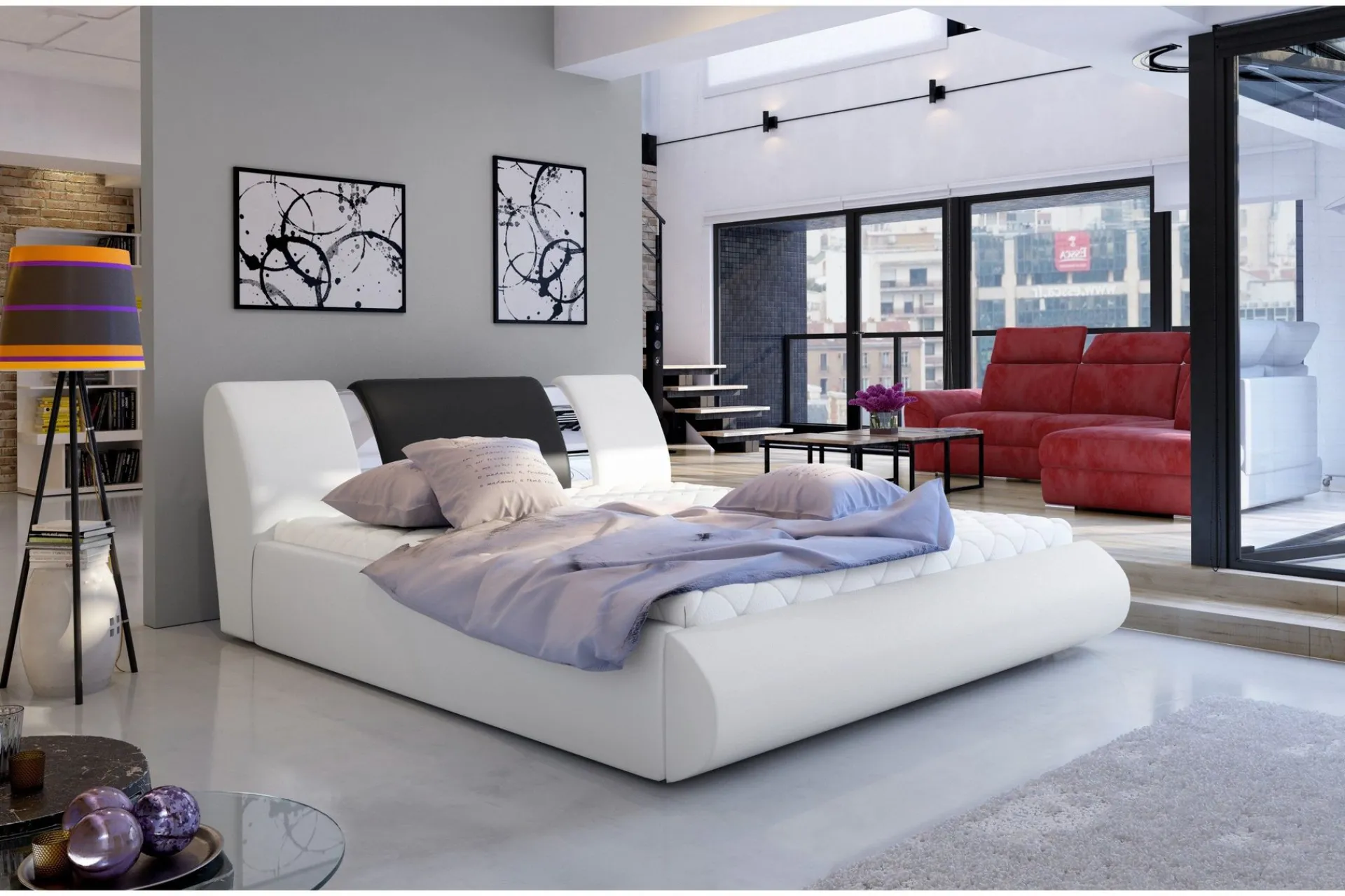 Sengeramme & Sengestamme|Seng Med Oppbevaring-Perow Sengeramme 180x200 cm Svart,Hvit