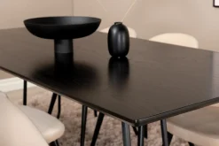 Venture Home Spisegrupper-Petra Spisegruppe 190 cm Rektangulær med 6 Velvet Stoler Svart