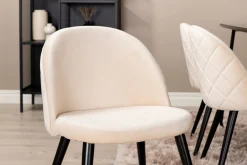 Venture Home Spisegrupper-Petra Spisegruppe 190 cm Rektangulær med 6 Velvet Stoler Svart