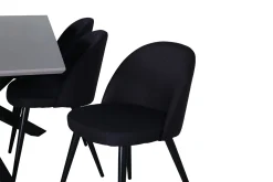 Venture Home Piazza Spisegruppe 180 cm Rektangulær med 6 Velvet Stoler