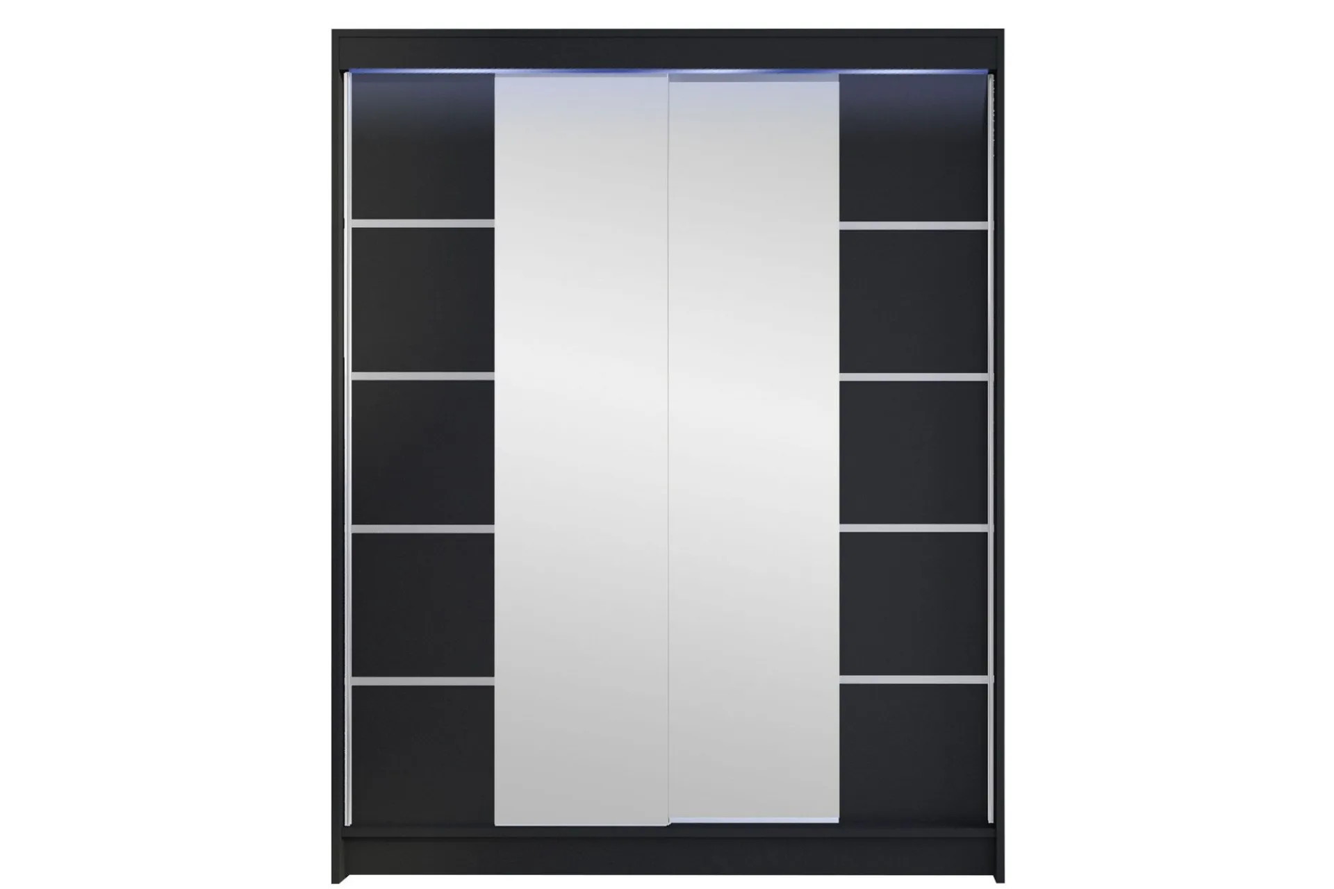 Garderober & Garderobesystem-Pickering Garderobe Med Speil 150x200 cm Svart
