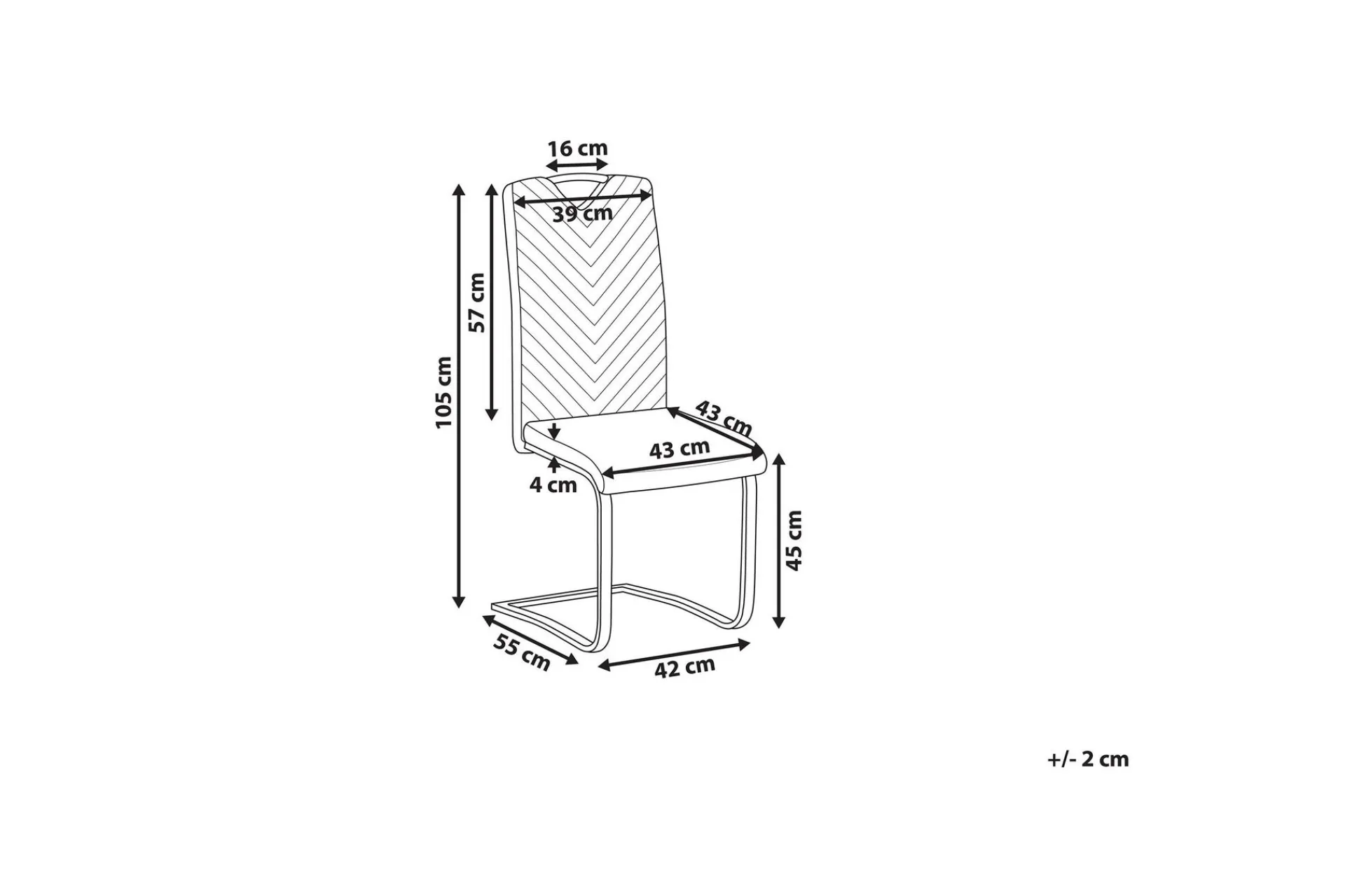 Spisestoler & Kjøkkenstoler-Picknes Spisestol 2-pk Grey