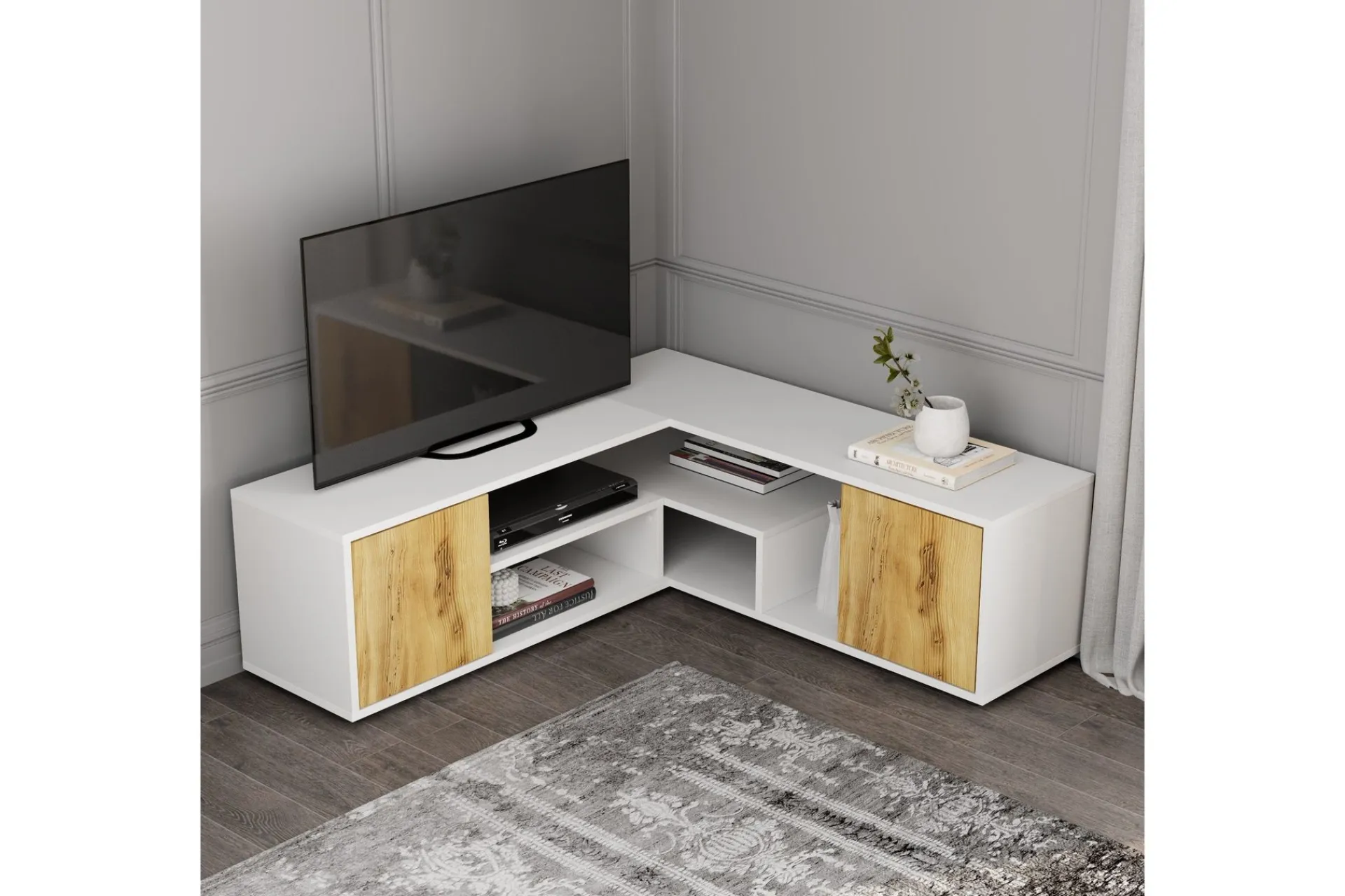 Pienk TV-benk 125 cm