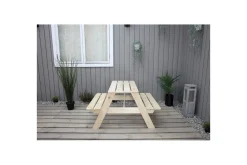 Hagemøbler Barn-Piknikbord Mini Rasta for barn Natur