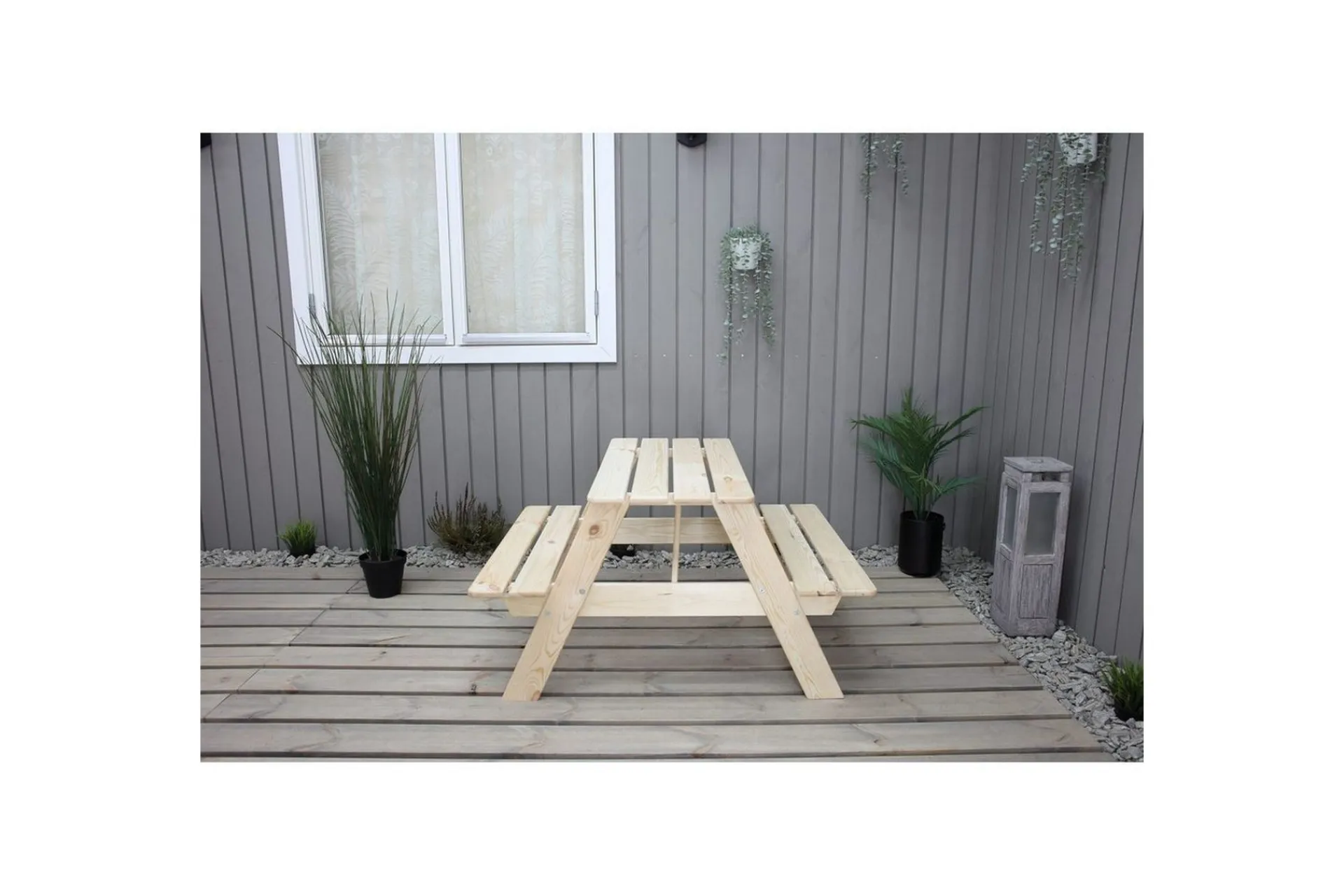 Hagemøbler Barn-Piknikbord Mini Rasta for barn Natur