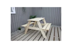 Hagemøbler Barn-Piknikbord Mini Rasta for barn Natur