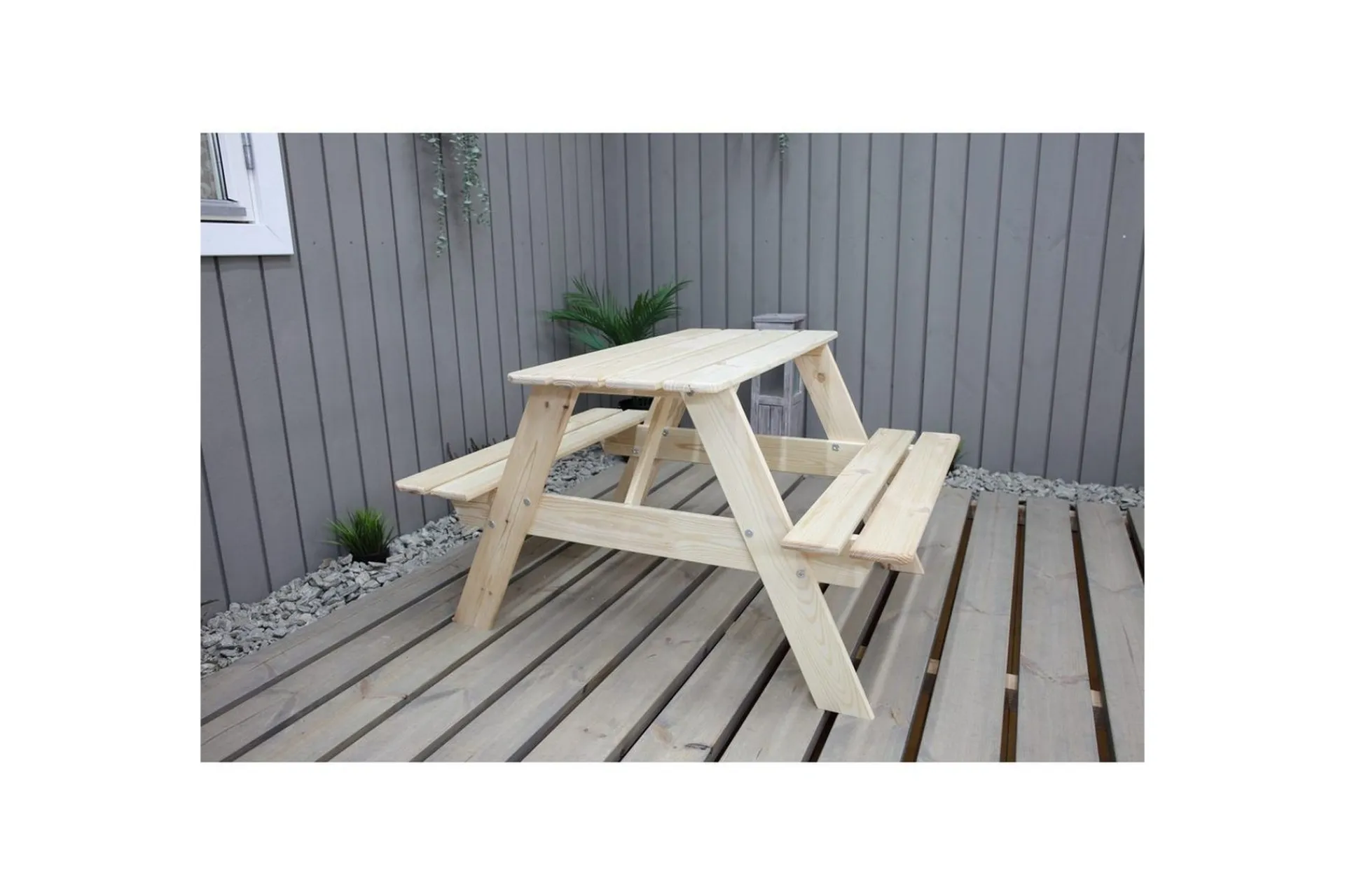 Hagemøbler Barn-Piknikbord Mini Rasta for barn Natur