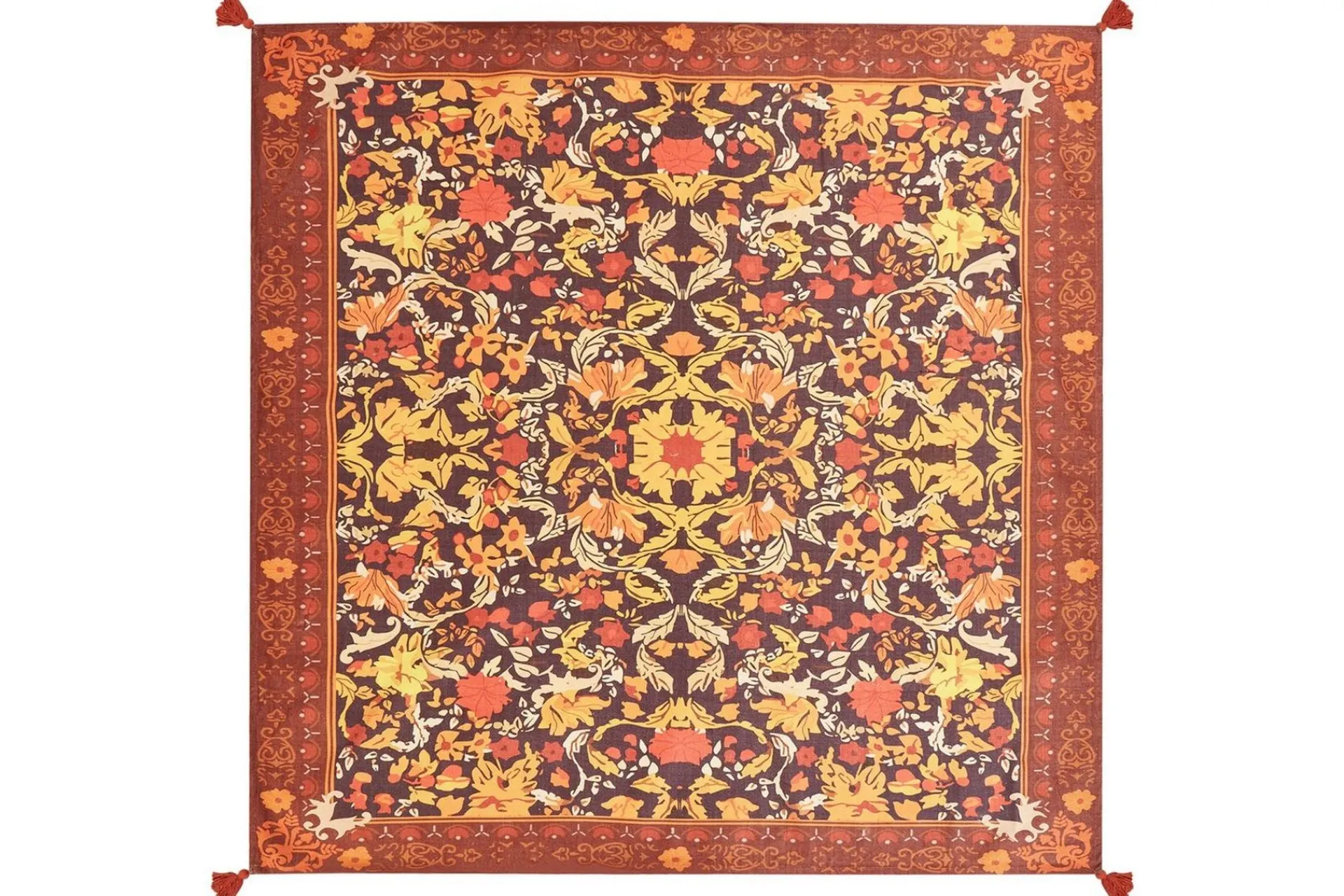Tepper & Pledd-Piknikteppe Dilbar Firkantet Rød,Orange,Gul