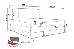 Kontinentalsenger|Seng Med Oppbevaring-Pinta Oppbevaringsseng 160x200 cm Beige