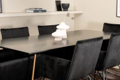 Venture Home Spisegrupper-Pipi Spisegruppe 190 cm inkl. 6 Pipi Stoler Kobber,Svart