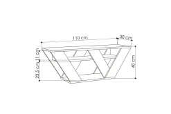 Tv-Benk & Mediabenk-Pipralla TV-benk 110 cm Hvit Marmor