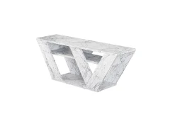 Tv-Benk & Mediabenk-Pipralla TV-benk 110 cm Hvit Marmor