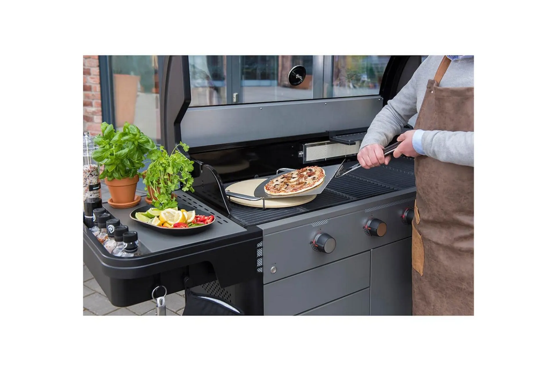 Mustang Former & Bakeplater|Bakeredskaper-Pizzastein Sapphire 35 cm Beige