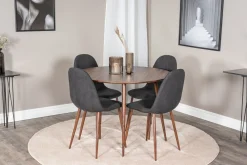 Venture Home Plaza Spisegruppe 100 cm Rund med 4 Polar Stoler